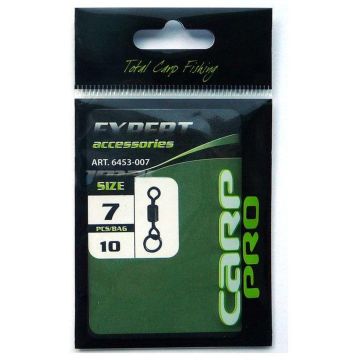 Вирбел с карабин Carp Pro Flexi Ring Swivel, 5 бр./плик