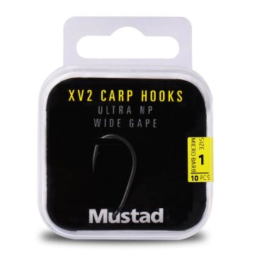Куки Mustad Carp XV2 Ultra NP Wide Gape, 10 бр./плик
