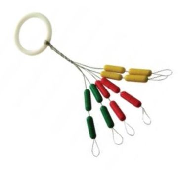 Ограничители Nevis от гума, трикольор, 12бр/плик