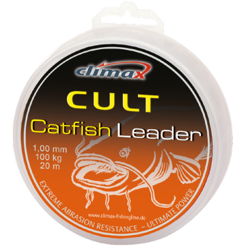 Текстилен повод Climax Cult Catfish Leader, Grey, 1.00mm/100kg, 20m