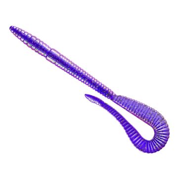 Grub Libra Lures Bass Crazy Tail Worm, Лилав, 14cm, 8бр/опаковка