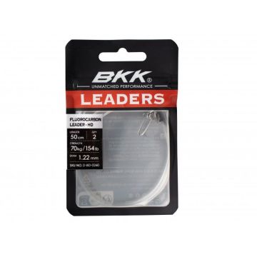 Struna BKK Fluorocarbon Leader HD Pike Snap, 50cm