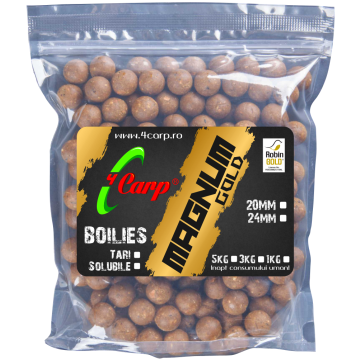 Boilies Fiert 4Carp Magnum Gold, Squid&Pruna, 1kg