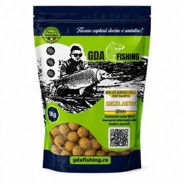 Полуразтворими бойли GDA Fishing Delta Activ, 1kg