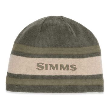 Caciula Simms Hayward Wool Beanie, Dark Olive