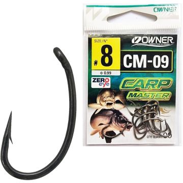Куки Owner CM-09 Carp Master Curve Shank Magic Fusso