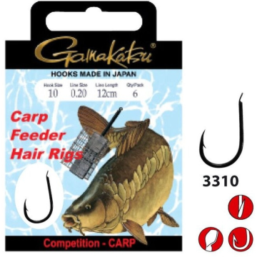 Carlige Legate Gamakatsu Carp Hair 3310B