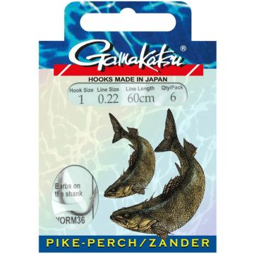 Carlige Legate Ganakatsu BKS Worm36 Zander, Lungime 60cm