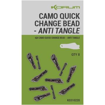Conector Rapid Korum Camo Quick Change Bead - Anti Tangle, 8bucplic