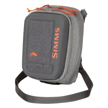 Geanta de Spinning Tip Borseta Simms Freestone Chest Pack, Pewter