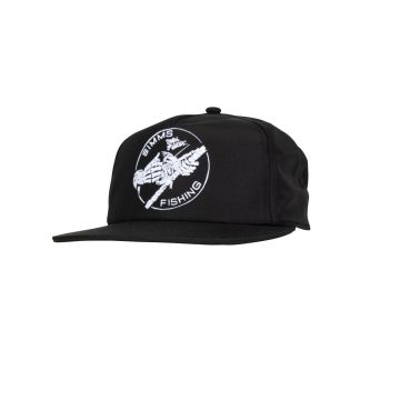 Шапка Simms Unstructured Flat Brim, Черна