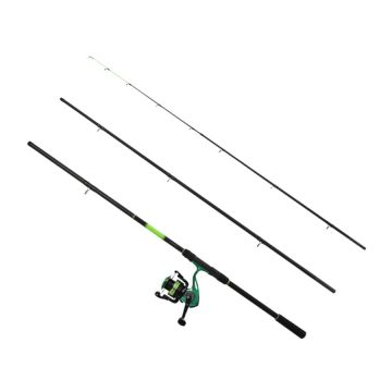 Combo Feeder Delphin GreenFEED, Lanseta Wasabi Feeder NXT, 3.30m, 100g, 3+3buc + Mulineta Elixir 3000 + Fir Kyoto Verde 0.261mm200m