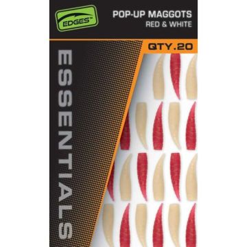Изкуствени червеи Fox Edges Essentials Pop-Up Maggots, 20 бр./плик