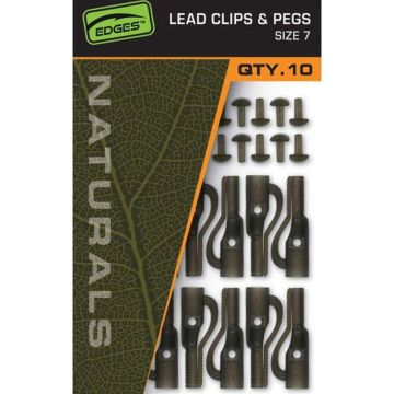 Clips Fox Edges за изгубен олово Naturals Lead Clips and Pegs, №7, 10 бр./опаковка