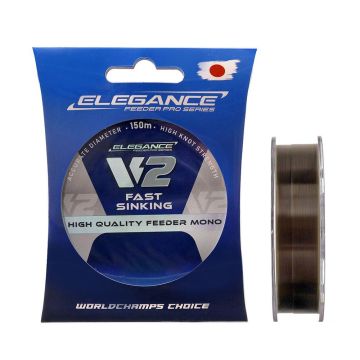 Monofilament въдица Formax Elegance фидер Pro V2 Fast Sinking, Кафяв, 150m