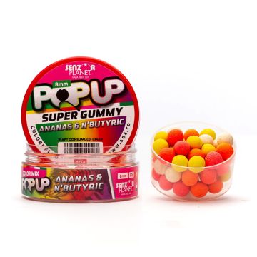 Pop-Up Senzor Planet Super Gummy Mix Culori, 8mm, 30g