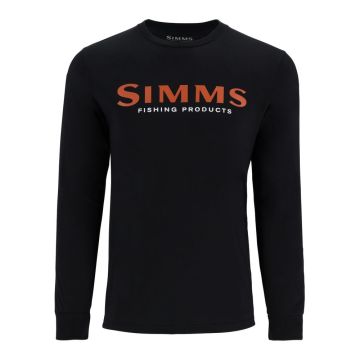 Bluza Simms LS T | Simms Logo, Jet Black