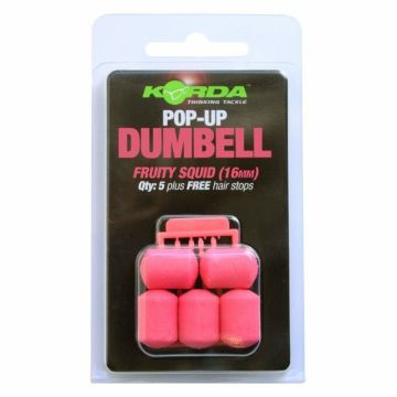 Pelete Flotante Korda Pop-Up Dumbell, Squid Roz, 12mm, 10buc/plic
