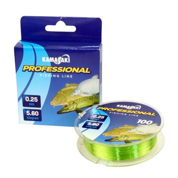 Монолинеен влакно Kamasaki Professional, Светлозелен, 100m