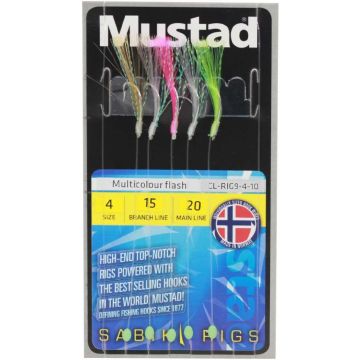 Тапарини Mustad Multicolour Flash, 5buc/плик