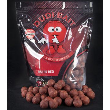 Boilies Solubil Dudi Bait Mister Red, Squid&Cranberry, 1kg