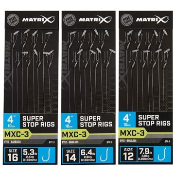 Riguri Matrix MXC-3 Barbless Super Stop Rigs, 10cm, 8buc/plic
