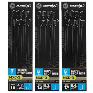 Riguri Matrix MXC-3 Barbless Super Stop Rigs, 15cm, 8buc/plic