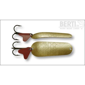 Въртяща лъжичка Bertilure Piscot Nr. 2 с релеф на люспи цвят Gold 11 grame