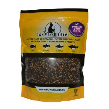 Пелети Power Baits Pro Mix Пелети, 2mm, 800g