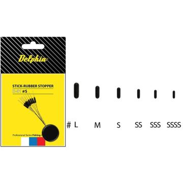 Силиконов стопер Delphin Stick Rubber, 10бр./плик