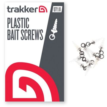 Surub din Plastic pentru Momeala Trakker Plastic Bait Screws, 10bucplic