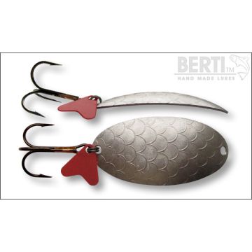 Въртяща лъжица Bertilure Tzack Nr.2 с имитация на люспи, цвят Silver, 10 Grame