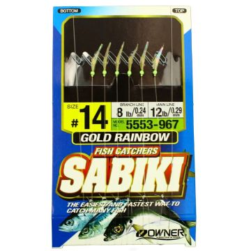 Taparine Owner 5553 Gold Rainbow Skin Sabiki Rig