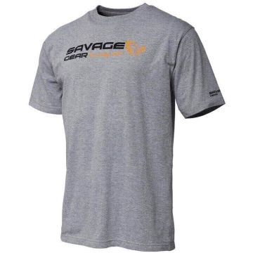 Тениска Savage Gear Signature, Grey Melange