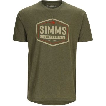 Тениска Simms Fly Patch T-Shirt Military Heather