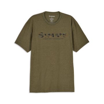 Тениска Simms Shroud Fill Logo T-Shirt, Military Heather