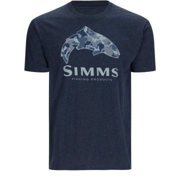 Тениска Simms Trout Regiment Camo Fill T-Shirt Navy Heather