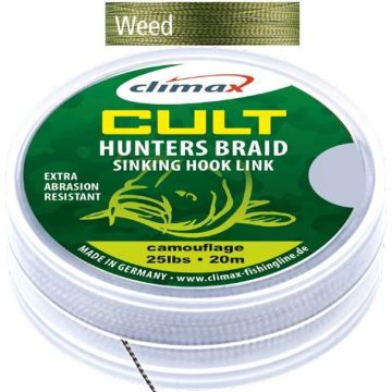 Fir Textil Climax Cult Hunters Braid Sinking Hook Link, Weed, 20m