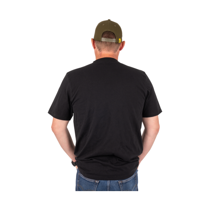 Tricou Black Cat Distressed Logo Black Tee 2