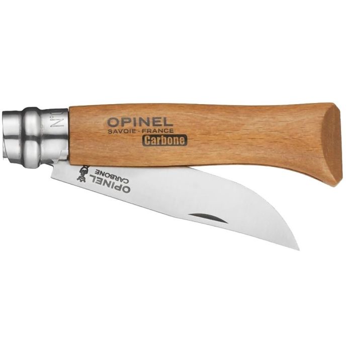 Сгъваем нож Opinel Nr.08 Carbon, бук, естествено кафяв, блистер 2
