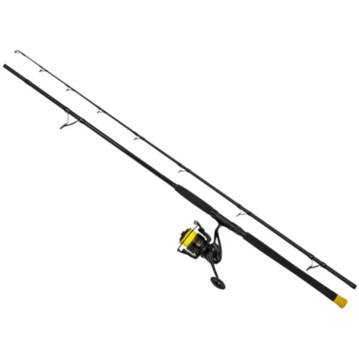 Combo Black Cat Hard Core Bank Rod, 3.00m, 0–600g, 2buc + Mulineta Black Passion FD 80