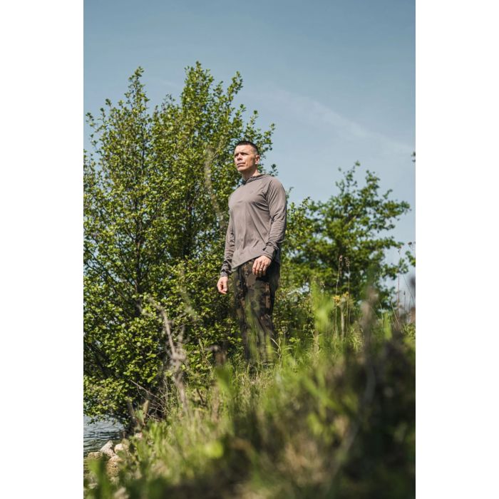 Bluza Protectie Solara Korda UPF Hooded Top, Charcoal 4