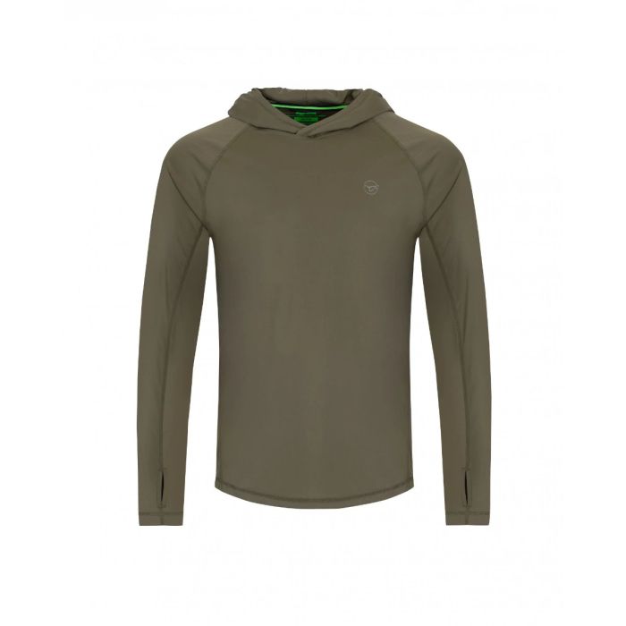 Bluza Protectie Solara Korda UPF Hooded Top, Dark Khaki