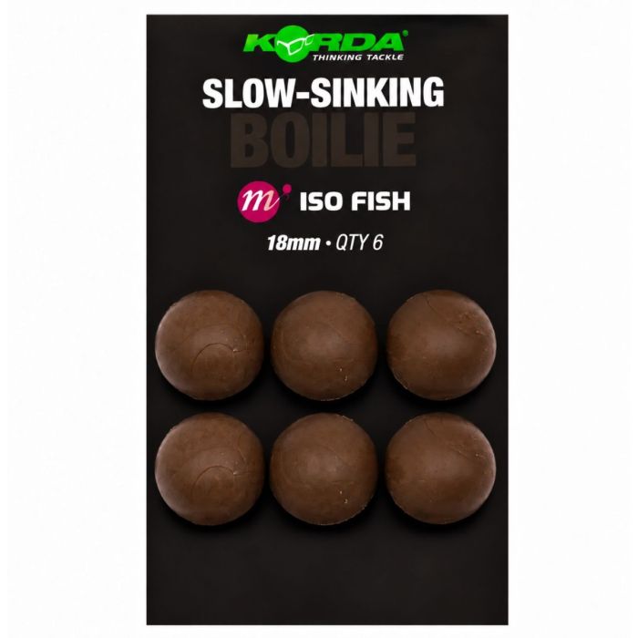 Boilies Artificial Korda Slow Sinking Boilie, 18mm - ISO Fish