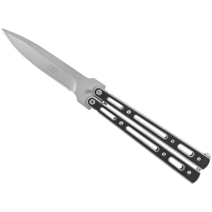 Briceag Butterfly Joker Abanico Steel, Maner din Inox, Lama 10cm