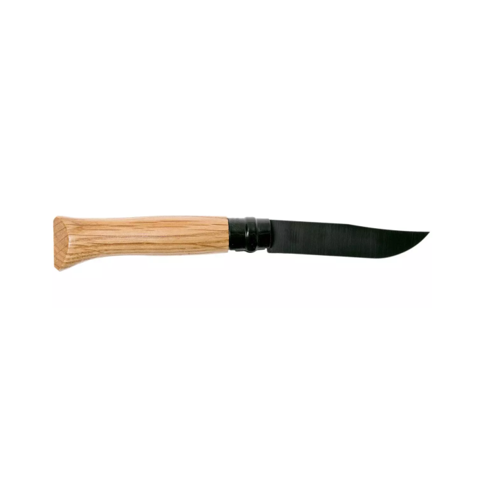 Briceag Opinel Nr.08 Black Oak Edition Pocket Knife + Cutie Cadou din Lemn, Oak Wood, BlackBrown 2