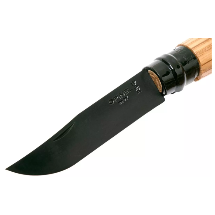 Briceag Opinel Nr.08 Black Oak Edition Pocket Knife + Cutie Cadou din Lemn, Oak Wood, BlackBrown 3