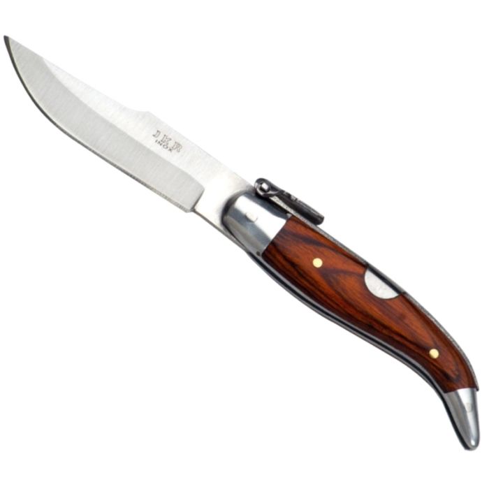 Briceag Pliabil Joker Albacetena Camping & Outdoor, Maner din Lemn Rosu si Aluminiu, Lama 6.5cm