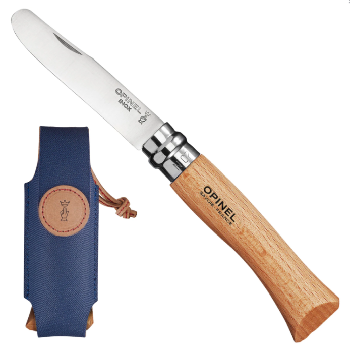 Briceag Pliabil pentru Copii Opinel Nr.07 My First Opinel + Teaca, Natural Beechwood