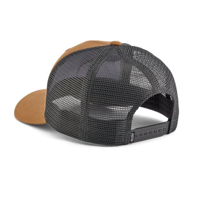 Sapca Berkley Striper Trucker Cap, Brown Charcoal 3